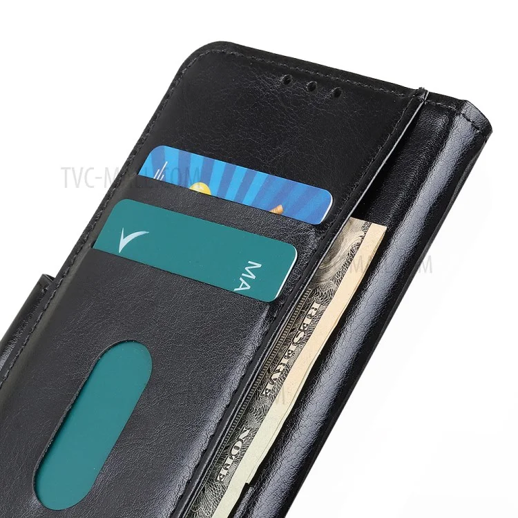 CALFOVERA Leren NFC-sleutelhanger – Crazy Horse Leer – Krasbestendig – Past Voor Toegangskaarten En Speelmunten – Bruin