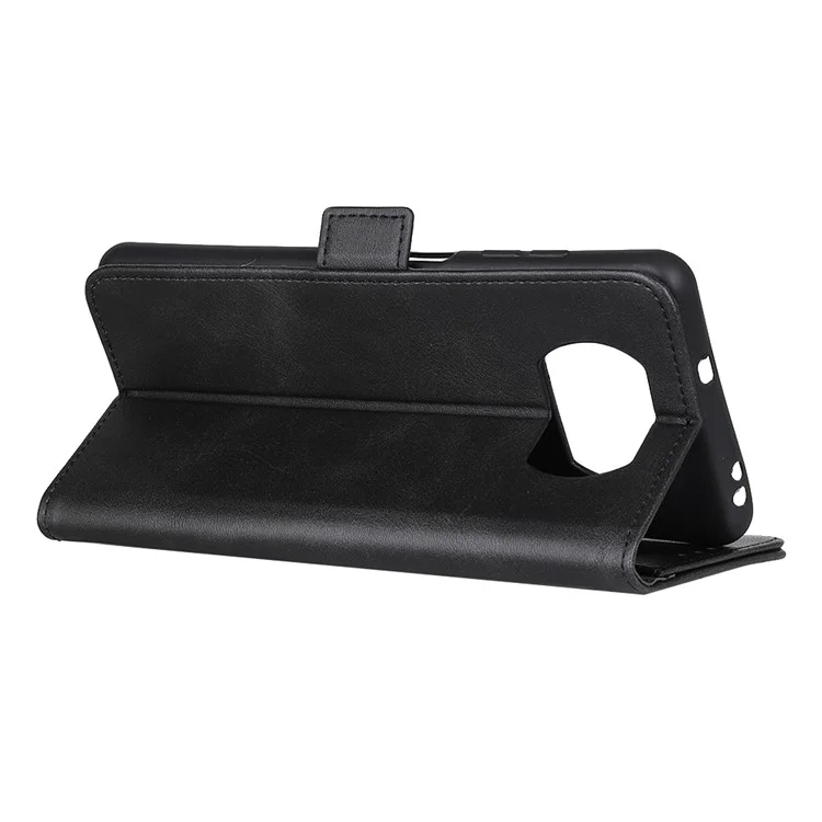 Clôture Magnétique Portefeuille en Cuir Case de Téléphone Pour Xiaomi Poco X3 Nfc / Poco X3 - le Noir