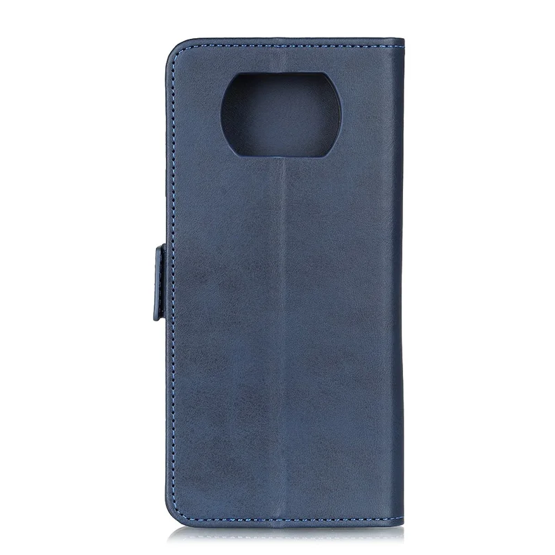 Magnetic Closure Leather Wallet Phone Case for Xiaomi Poco X3 NFC/Poco X3 - Blue