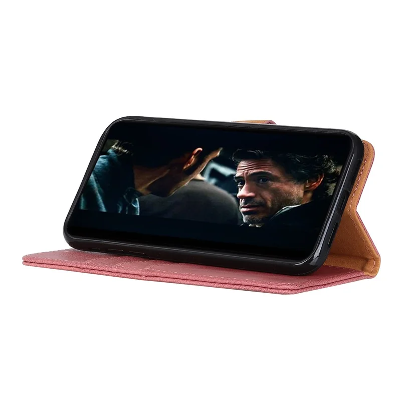 KHAZNEH Кожаный чехол-книжка для Xiaomi Poco X3 NFC - Розовый