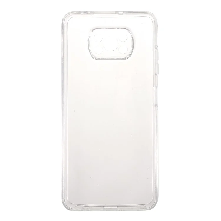 Full Coverage Clear Phone Cover PET+TPU+Acrylic Hybrid Case for Xiaomi Poco X3/Poco X3 NFC