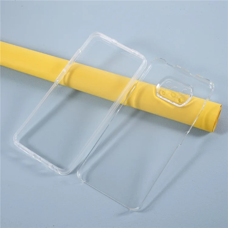 Vollständige Abdeckung Klarer Handyhülle PET+TPU+Acryl Hybrid-Hülle für Xiaomi Poco X3/Poco X3 NFC