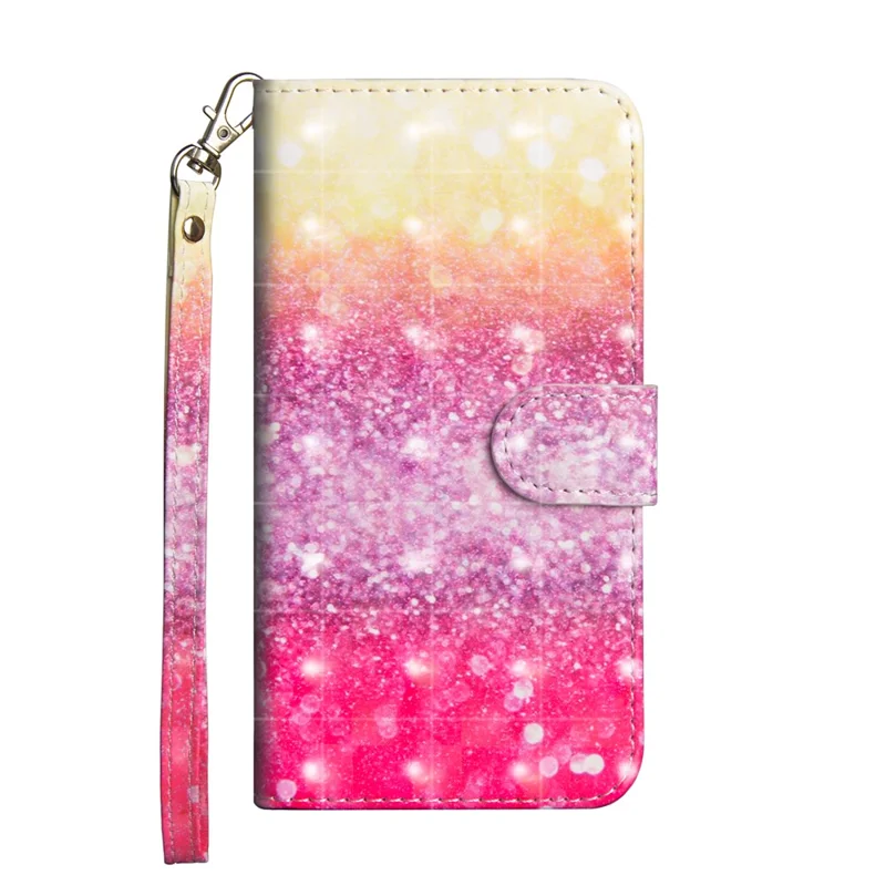 Light Spot Decor Pattern Printing Leather Case for Xiaomi Poco X3/Poco X3 NFC - Glitter
