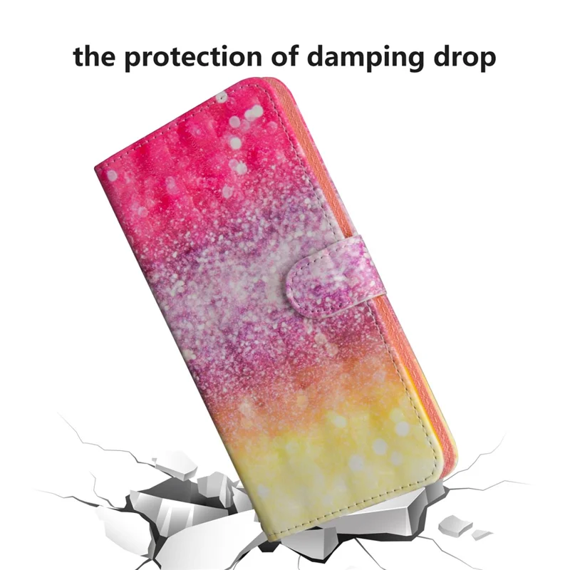 Light Spot Decor Pattern Printing Leather Case for Xiaomi Poco X3/Poco X3 NFC - Glitter