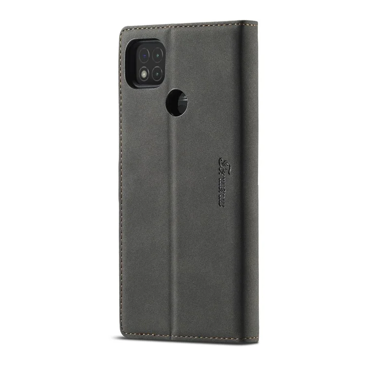 FORWENW F1 Series for Xiaomi Redmi 9C/Redmi 9C NFC Leather Wallet Stand Cover Case  - Black