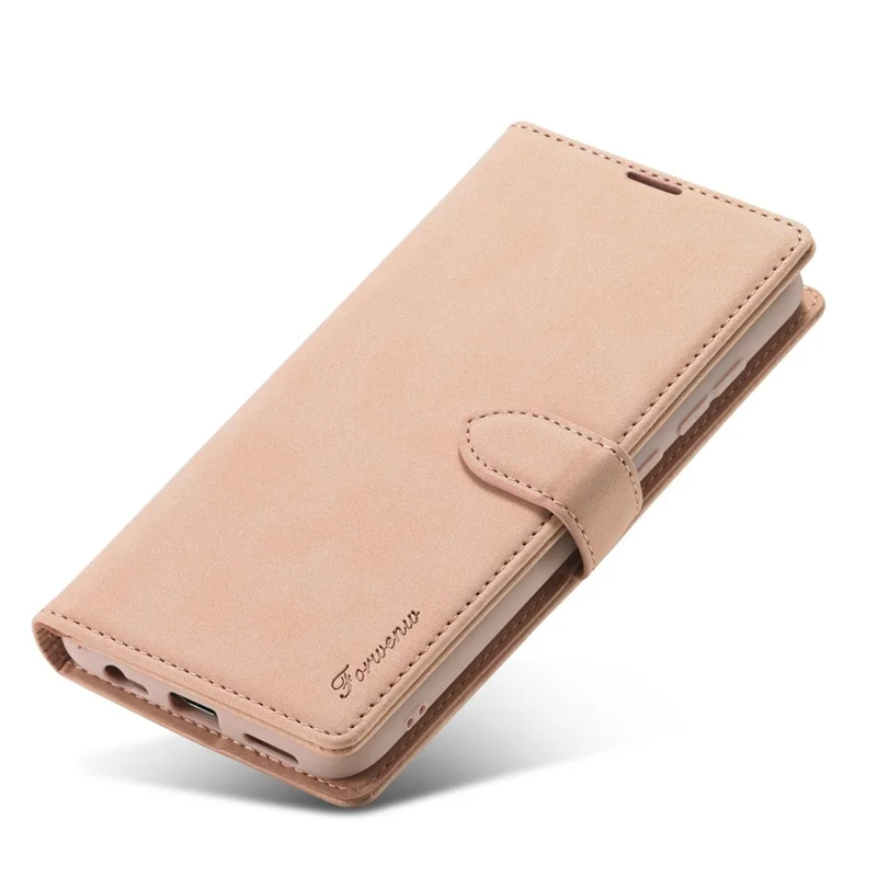FORWENW F1 Series Leather Wallet Stand Cover Case for Xiaomi Redmi Note 9 - Rose Gold