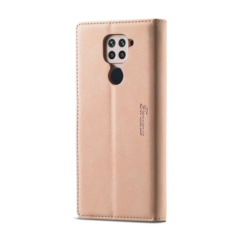 FORWENW F1 Series Leather Wallet Stand Cover Case for Xiaomi Redmi Note 9 - Rose Gold