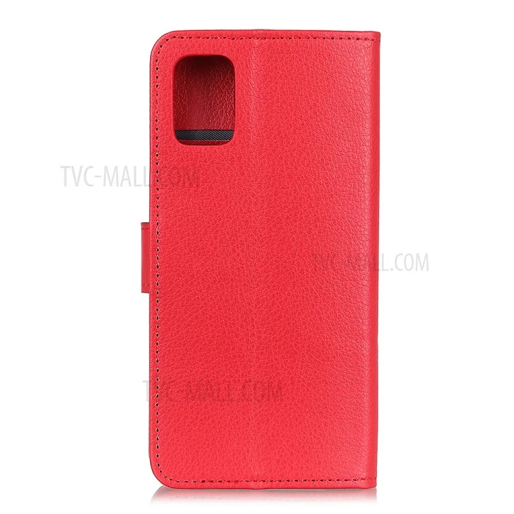 Litchi Texture Wallet Stand Case Protector de Cuero Para Xiaomi Mi 10T 5G / mi 10T Pro 5G / Redmi K30s - Rojo