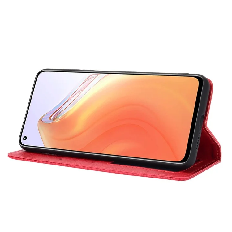 Funda de cuero retro autobsorbente para Xiaomi Mi 10T 5G/Mi 10T Pro 5G/Redmi K30S - Rojo