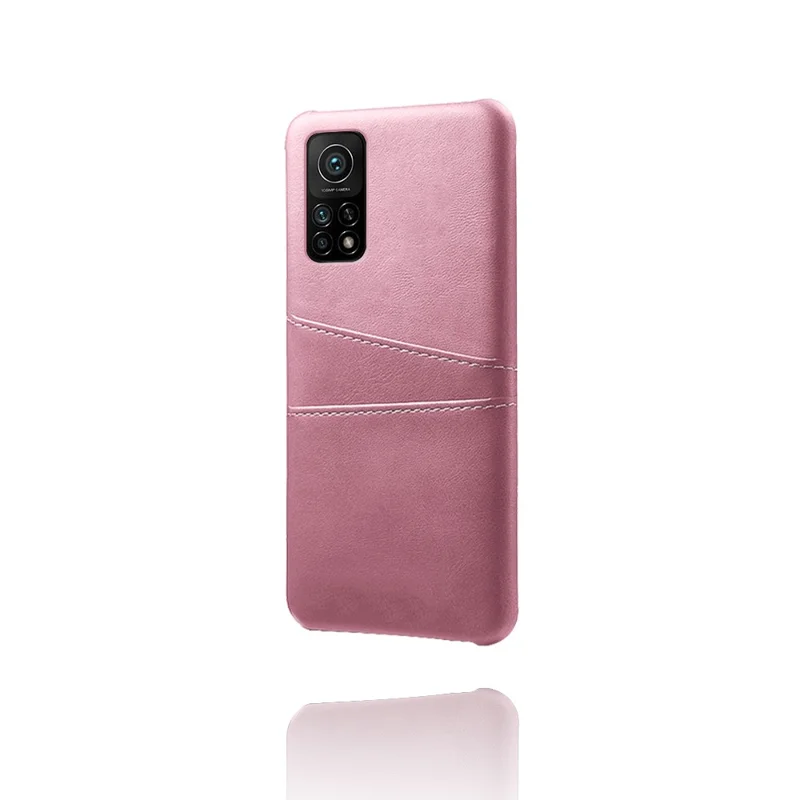 Case de Plástico Recubierto de Cuero KSQ PU Con Ranuras de Tarjeta Doble Para Xiaomi Mi 10T Pro 5g/mi 10T 5g/redmi K30S - Oro Rosa