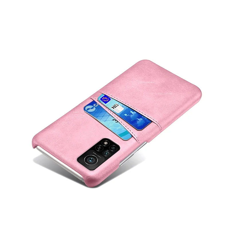 Case de Plástico Recubierto de Cuero KSQ PU Con Ranuras de Tarjeta Doble Para Xiaomi Mi 10T Pro 5g/mi 10T 5g/redmi K30S - Oro Rosa
