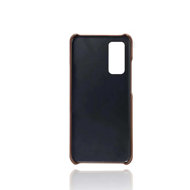 KSQ PU-Leder beschichteter Kunststoffhülle mit doppelten Kartenfächern für Xiaomi Mi 10T Pro 5G/Mi 10T 5G/Redmi K30S - Braun