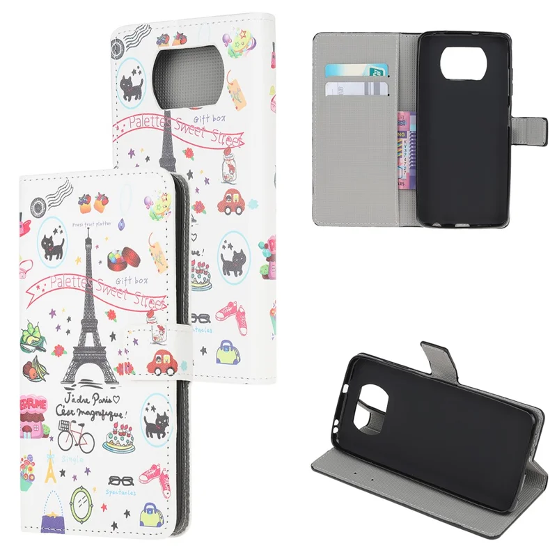 Pattern Printing PU Leather Wallet Stand Cover Case for Xiaomi Poco X3 NFC / Poco X3 - Tower