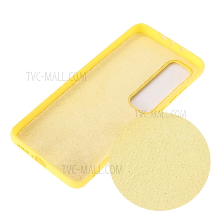 Liquid Silicone Phone Case for Xiaomi Mi 10 Ultra - Yellow