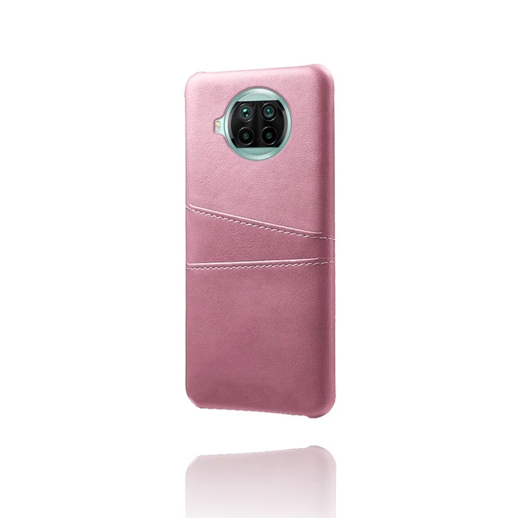KSQ PU Couvrette en Cuir en Cuir Enduit de Couvercle Avec Des Emplacements à Double Carte Pour Xiaomi mi 10T Lite 5G / mi 10i 5G / Redmi Note 9 Pro 5G - or Rose