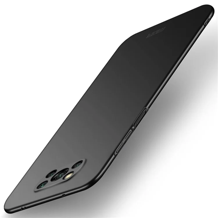 MOFI pour Xiaomi Poco X3/X3 NFC Shield Slim Étui de protection en plastique dur givré - Noir