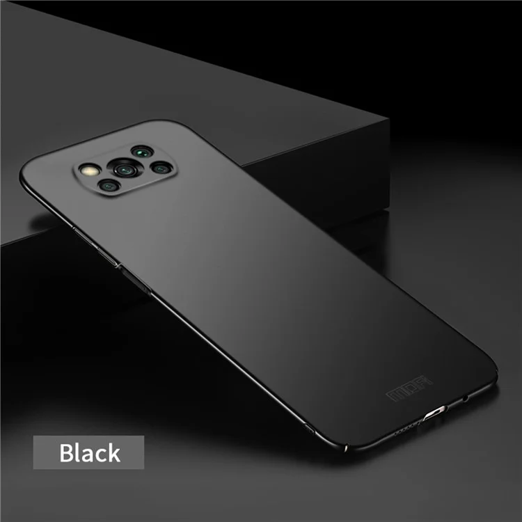 MOFI pour Xiaomi Poco X3/X3 NFC Shield Slim Étui de protection en plastique dur givré - Noir