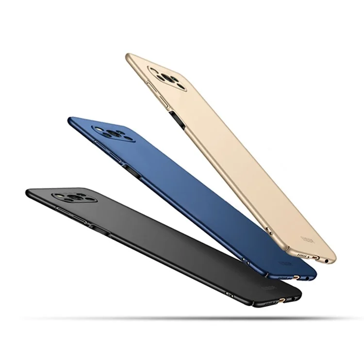 MOFI pour Xiaomi Poco X3/X3 NFC Shield Slim Étui de protection en plastique dur givré - Noir