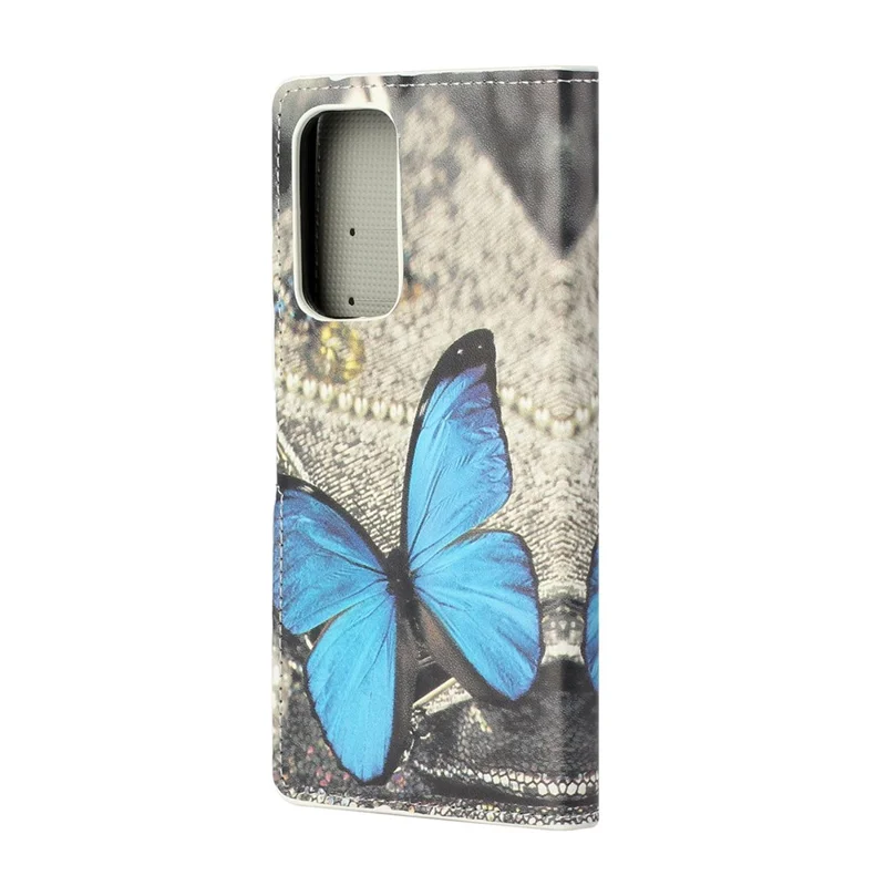 Pattern Printing PU Leather Wallet Stand Protector Cover for Xiaomi Mi 10T 5G/10T Pro 5G/Redmi K30S - Blue Butterfly