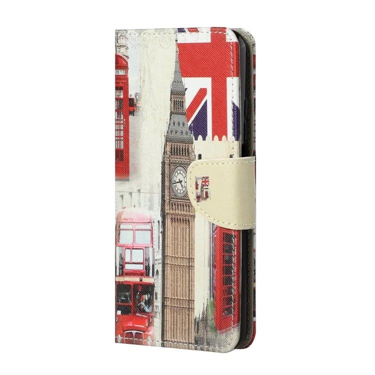 Muster Druckkreuzstextur Leder Brieftasche Für Xiaomi Mi 10T 5G/10T Pro 5G/Redmi K30S Shell - Londoner Elemente