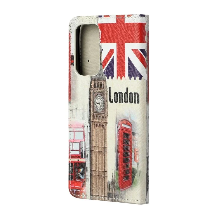 Muster Druckkreuzstextur Leder Brieftasche Für Xiaomi Mi 10T 5G/10T Pro 5G/Redmi K30S Shell - Londoner Elemente