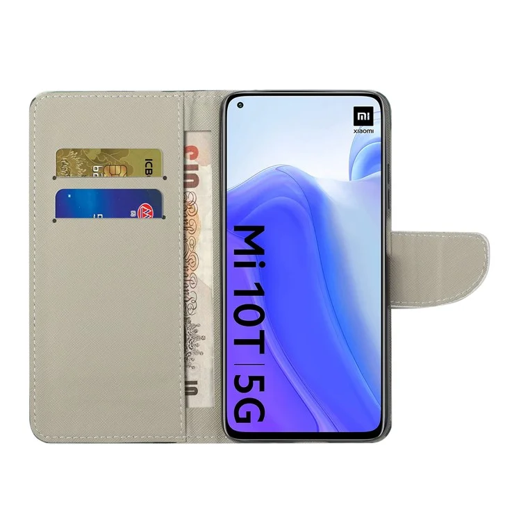 Muster Druckkreuzstextur Leder Brieftasche Für Xiaomi Mi 10T 5G/10T Pro 5G/Redmi K30S Shell - Londoner Elemente