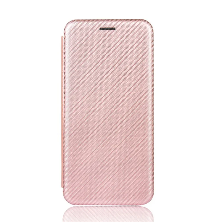 Kohlefaser Textur Auto-absorbiertes Kartenschlitzspiegel-leder-hülle Für Xiaomi Mi 10T Lite 5g/mi 10i 5G/Redmi Note 9 Pro 5g - Rosa