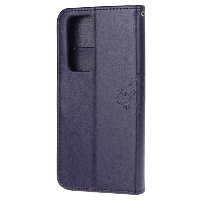 Imprint Tree Owl PU Leather Wallet Case for Xiaomi Mi 10T Pro 5G / Mi 10T 5G / Redmi K30S - Dark Purple