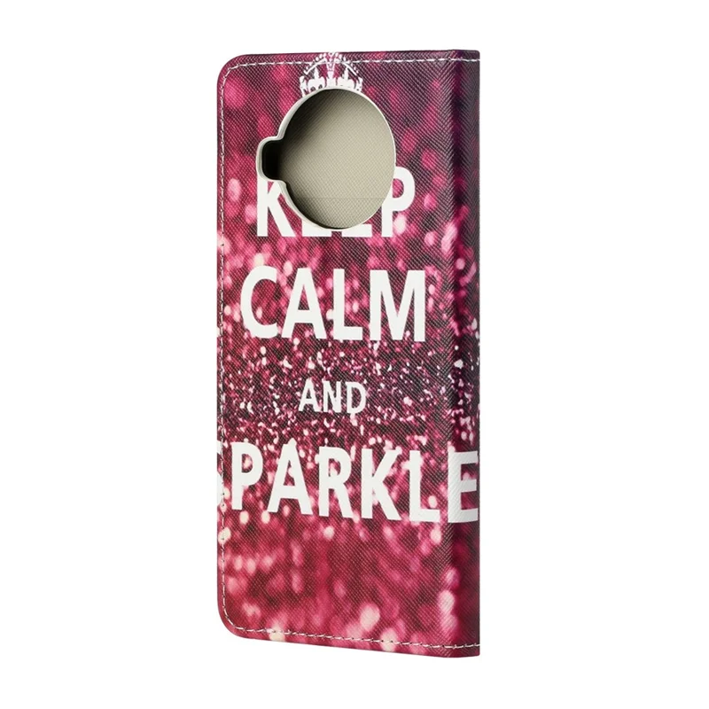 For Xiaomi Mi 10T Lite 5G/Redmi Note 9 Pro 5G/Mi 10i 5G Stand Shell Patterned Cross Texture Leather Wallet Case - Keep Calm and Sparkle