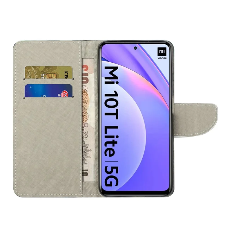 For Xiaomi Mi 10T Lite 5G/Redmi Note 9 Pro 5G/Mi 10i 5G Stand Shell Patterned Cross Texture Leather Wallet Case - Keep Calm and Sparkle