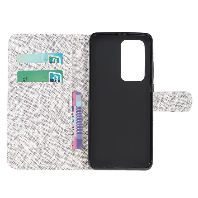 Cross Texture Pattern Printing Leather Wallet Stand Cover with Strap for 	Xiaomi Mi 10T 5G / Mi 10T Pro 5G/Redmi K30S - Dragonfly
