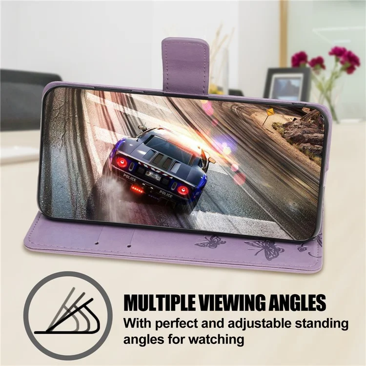 Imprimer Butterfly Fleurs en Cuir Portefeuille Étui Pour Xiaomi Mi 10T 5G / mi 10T Pro 5G / Redmi K30S - Violet Clair