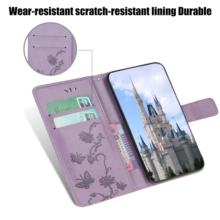 Imprimer Butterfly Fleurs en Cuir Portefeuille Étui Pour Xiaomi Mi 10T 5G / mi 10T Pro 5G / Redmi K30S - Violet Clair