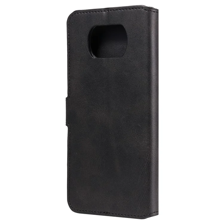 Nouvelle Arrivée Coque De Téléphone De Portefeuille De Portefeuille En Cuir Classique Pour Xiaomi Poco X3 / Poco X3 NFC - Noir