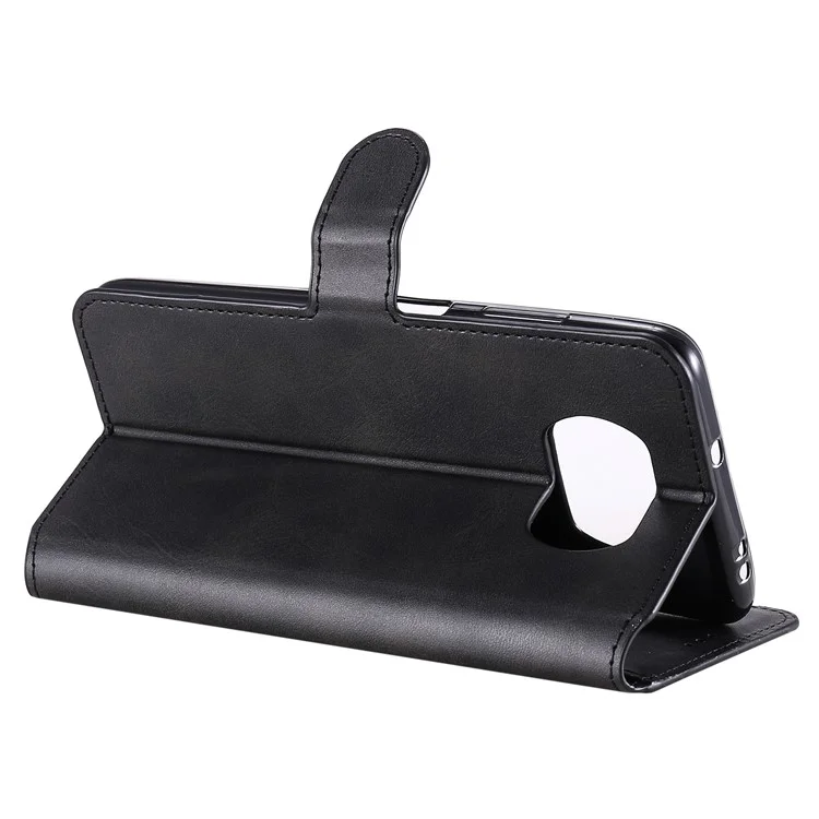 New Arrival Classic Flip Leather Wallet Stand Phone Case for Xiaomi Poco X3/Poco X3 NFC - Black