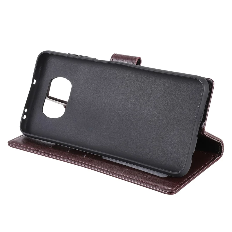 Imprinted Mandala Flower Wallet Leather Case with Strap for Xiaomi Poco X3 NFC / Poco X3 / X3 pro - Brown