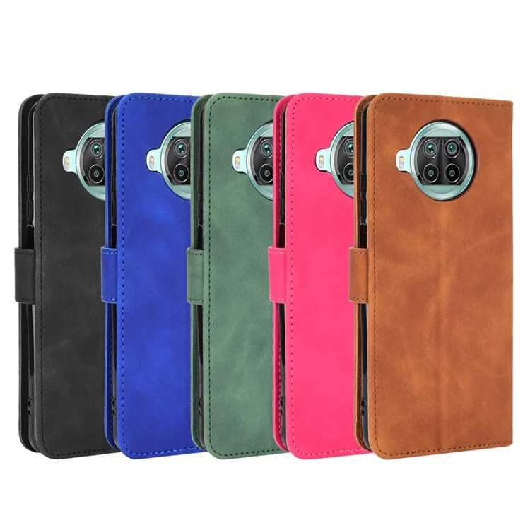 Étui portefeuille en cuir PU Skin-Touch pour Xiaomi Mi 10T Lite 5G/Redmi Note 9 Pro 5G/Mi 10i 5G - Noir