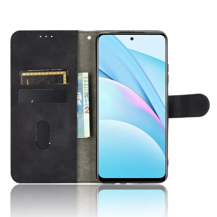 Skin-Touch PU Leder Flip Phone Wallet Hülle Für Xiaomi Mi 10T Lite 5G/Redmi Note 9 Pro 5g/mi 10i 5g - Schwarz