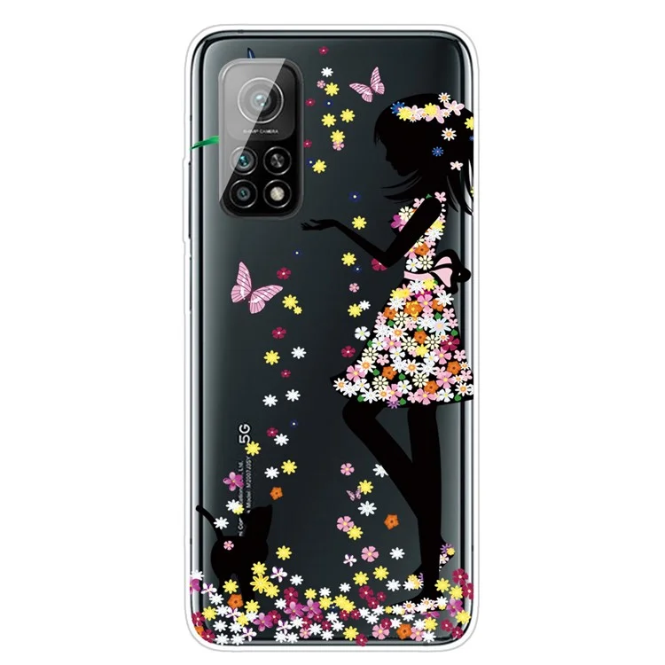 For Xiaomi Mi 10T 5G/10T Pro 5G/Redmi K30S Case Patterned Clear TPU Soft Phone Cover - Beautiful Girl