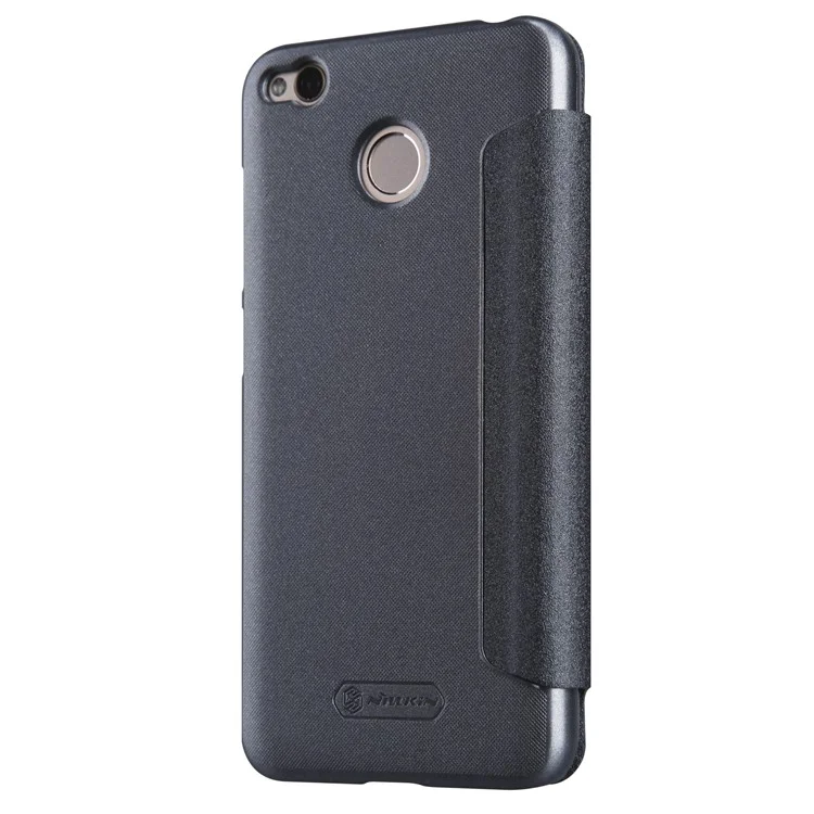NILLKIN Sparkle Series View Window Leather Phone Shell for Xiaomi Redmi 4X - Black