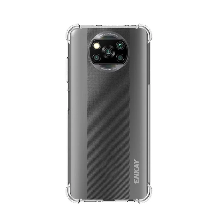 ENKAY HAT PRINCE ENK-PC062 Shockproof Clear TPU Case for Xiaomi Poco X3/X3 NFC