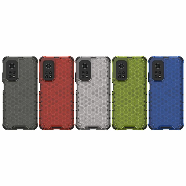TPU + PC Combo Case with Honeycomb Grid Pattern Design for Xiaomi Mi 10T 5G/Mi 10T Pro 5G/Redmi K30S - Black