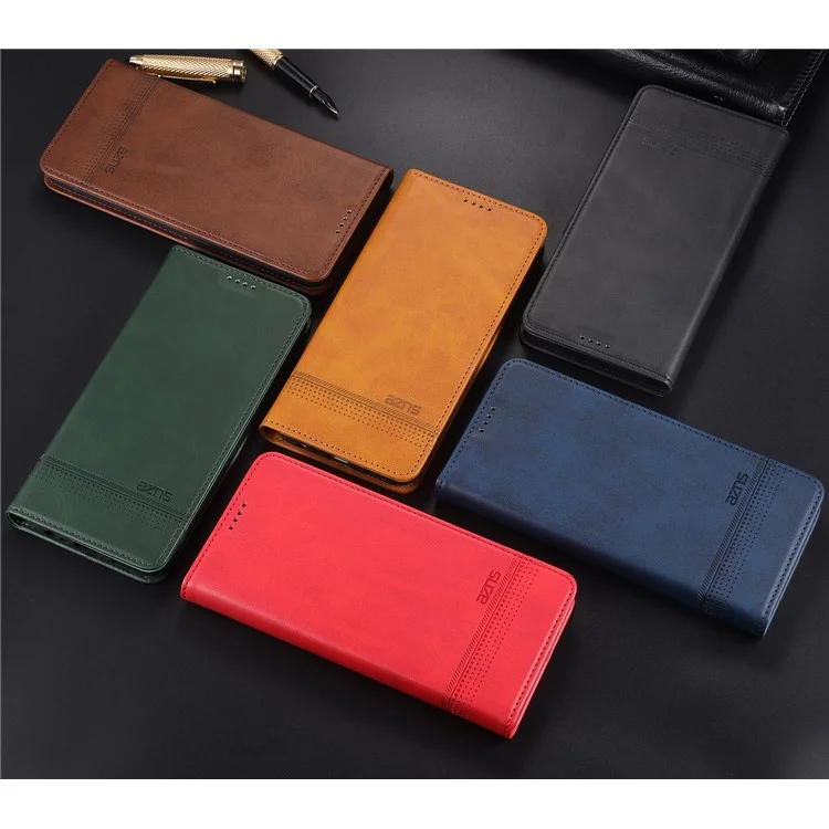 AZNS for Xiaomi Mi 10 Lite 5G Auto-absorbed Leather Wallet Shell Case - Brown