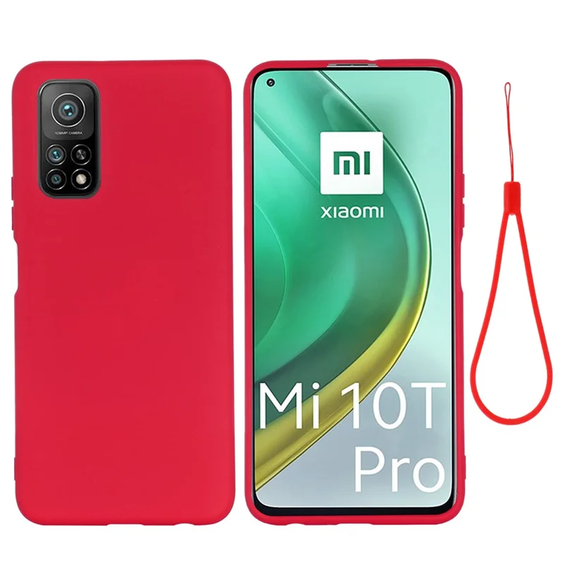 Liquid Silicone Super Slim Phone Protective Case for Xiaomi Mi 10T 5G/Mi 10T Pro 5G/Redmi K30S - Red