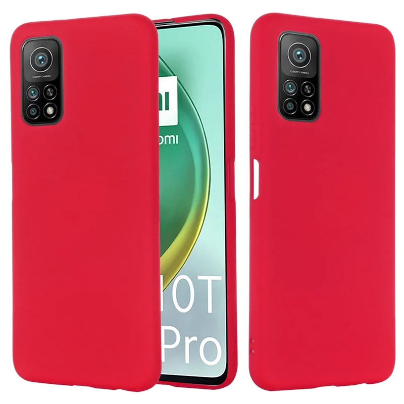 Liquid Silicone Super Slim Phone Protective Case for Xiaomi Mi 10T 5G/Mi 10T Pro 5G/Redmi K30S - Red