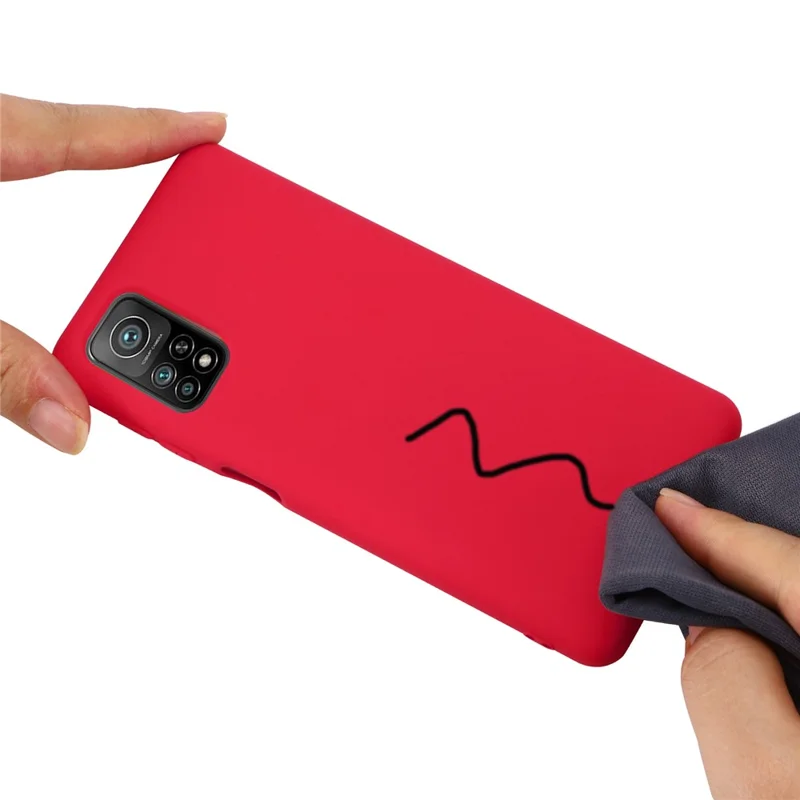 Liquid Silicone Super Slim Phone Protective Case for Xiaomi Mi 10T 5G/Mi 10T Pro 5G/Redmi K30S - Red