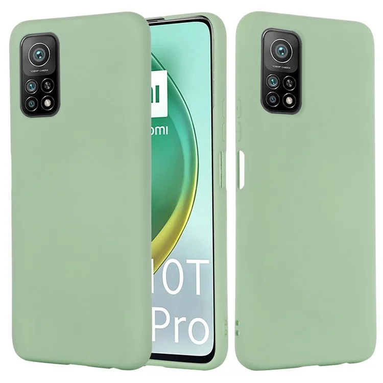 Silicone Líquido Super Slim Capa Protetora De Telefone Para Xiaomi MI 10T 5G / MI 10T Pro 5G / Redmi K30s - Verde