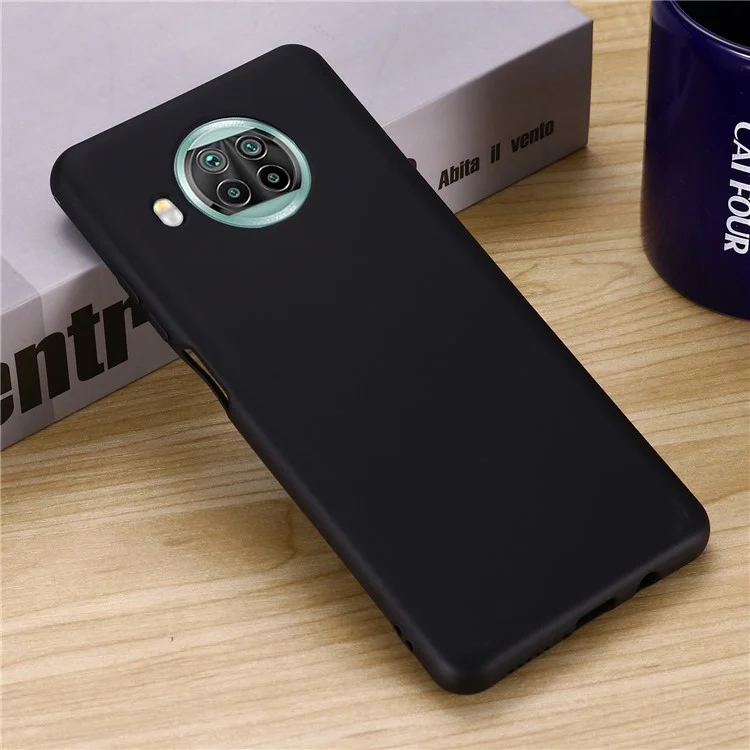 Liquid Silicone Plain Phone Protective Casing with Strap for Xiaomi Mi 10T Lite 5G/Redmi Note 9 Pro 5G/Mi 10i 5G - Black