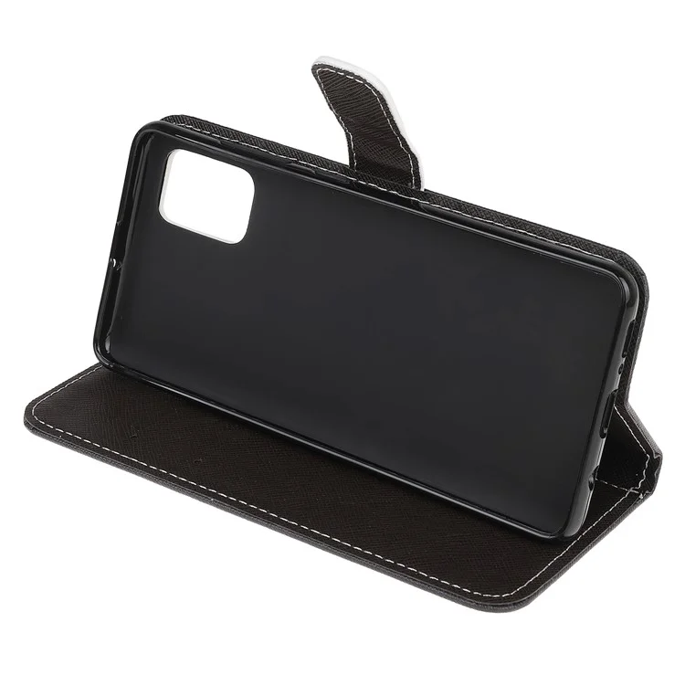 Protecteur D'impression de Motif de Texture Croisée Pour Couverture en Cuir de Stand Xiaomi Poco M3 - Loup