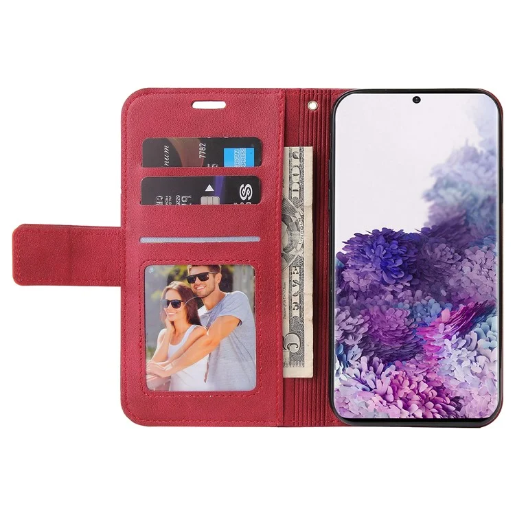 GQ.UTROBE Rectangular Metal Decor Stand Leather Case per Xiaomi Mi 10T 5G/10T Pro 5G/Redmi K30S - Rosso